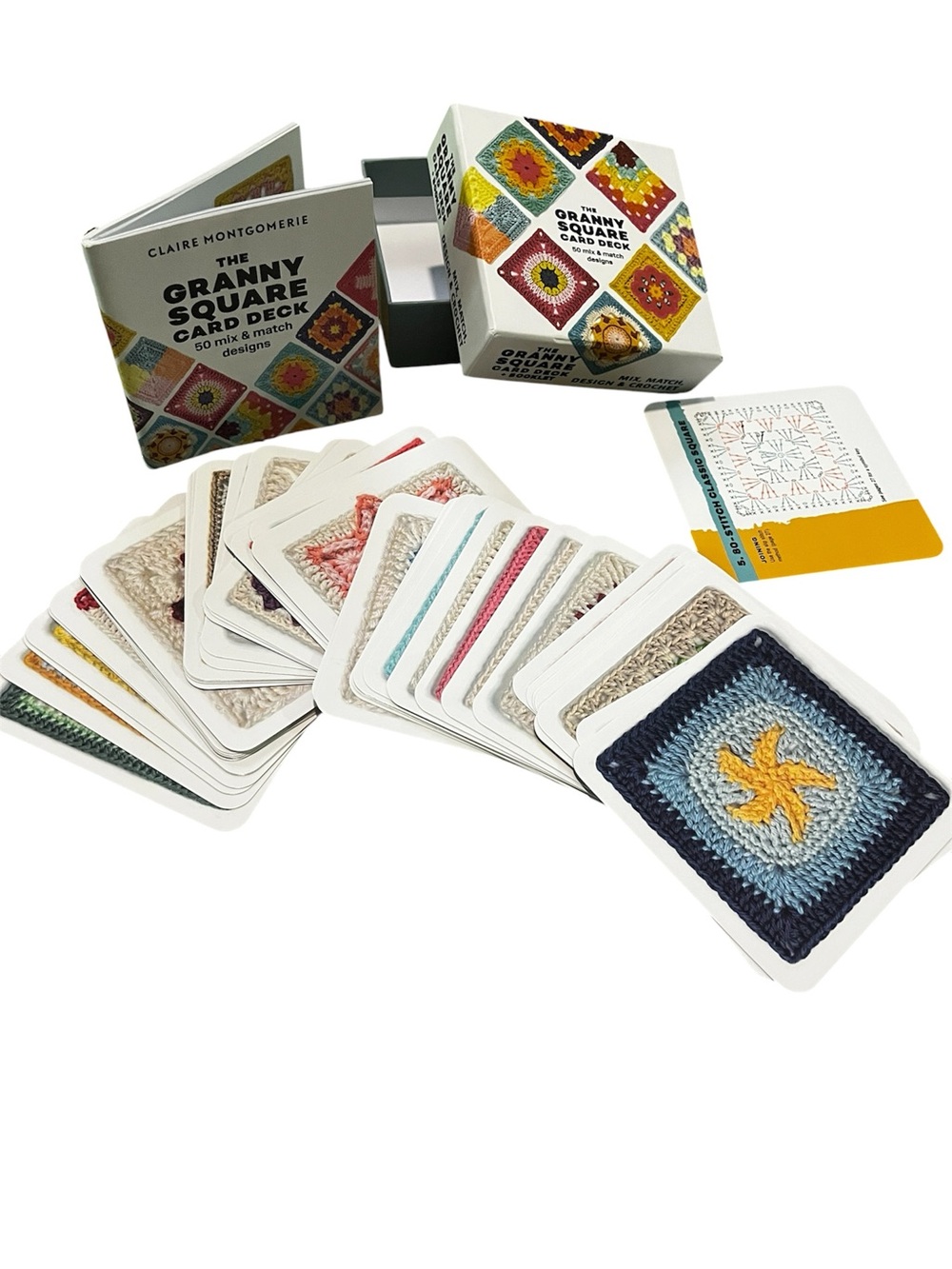 NWOT The Granny Square Card Deck Claire Montgomerie 50 Mix Match Crochet Designs